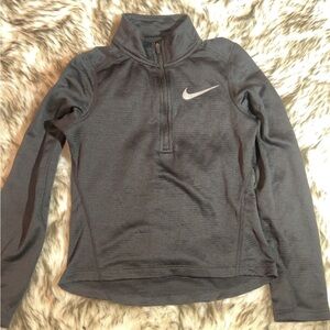 Nike Girls Black Quarter-Zip Pullover